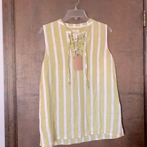NWT Ladies Linen striped tank, SM